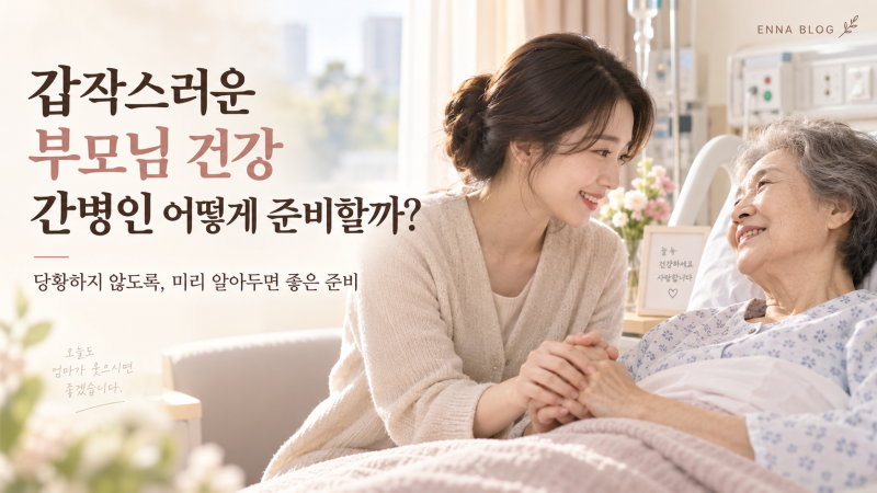 갑작스러운 부모님 건강 악화, 간병인은 어떻게 준비해야 할까요?