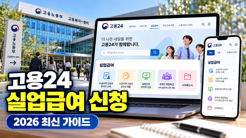 고용24 실업급여 신청방법…조건·서류·온라인 교육 총정리