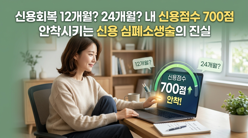 신용회복 12개월? 24개월? 내 신용점수 700점 안착시키는 신용 심폐소생술의 진실