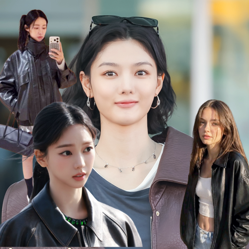 김유정·카리나·차정원, 요즘 다 가죽자켓