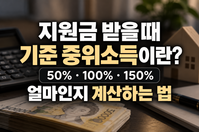 기준 중위소득이란? 50%·100%·150% 얼마인지 계산하는 법