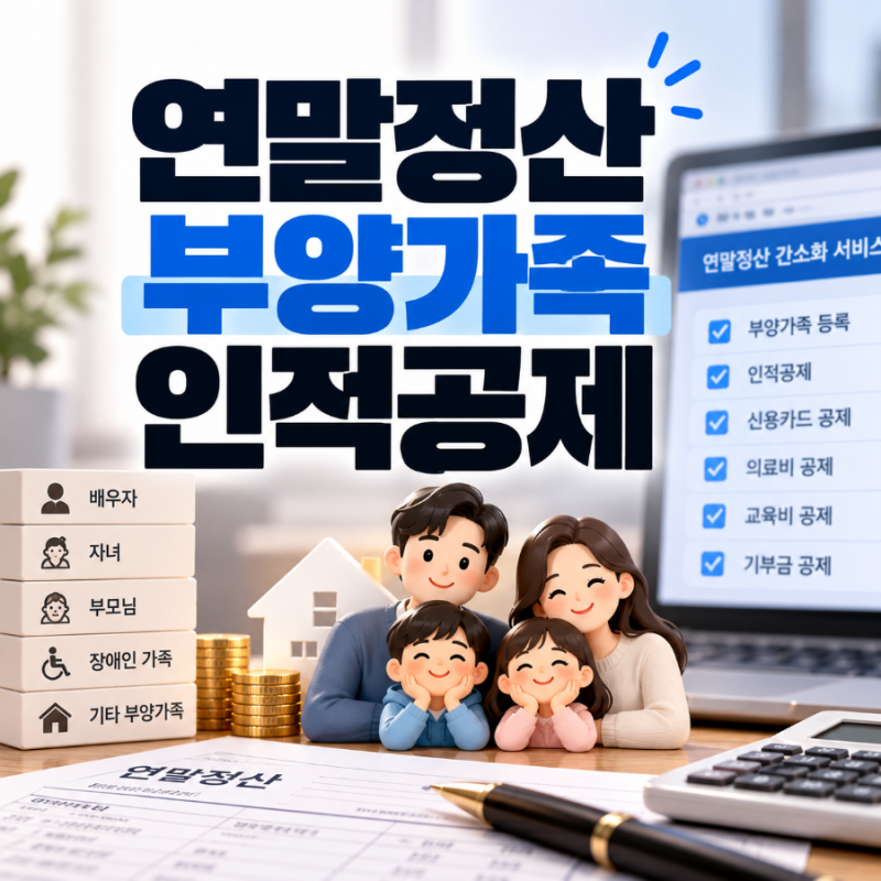 [연말정산 부양가족 인적공제] 부모님, 배우자, 자녀 공제 조건과 소득 기준 총정리