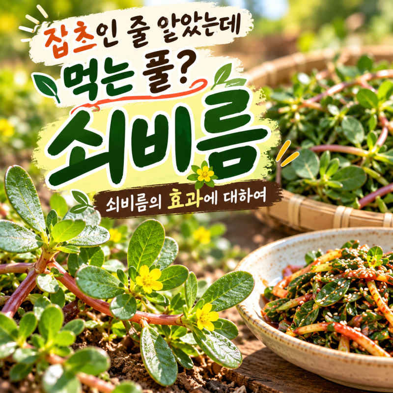아침 맨발걷기에서 만난 통통한 풀, 알고 보니 쇠비름!효능·부작용·나물무침까지