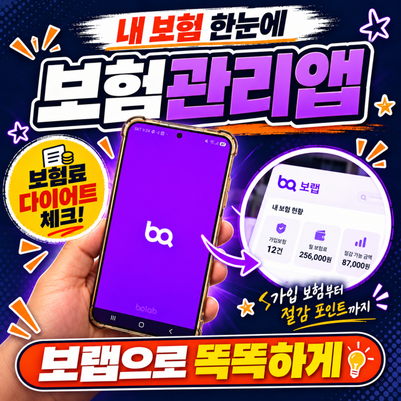 보험관리앱 보랩으로 확인한 내 보험 보험료다이어트 해봤어요