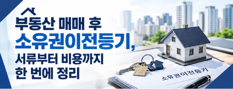 부동산 매매 후 소유권이전등기, 서류부터 비용까지 한 번에 정리