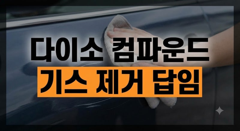 다이소 컴파운드 기스 제거 효과와 도장면 광택 죽지 않게 작업하는 법