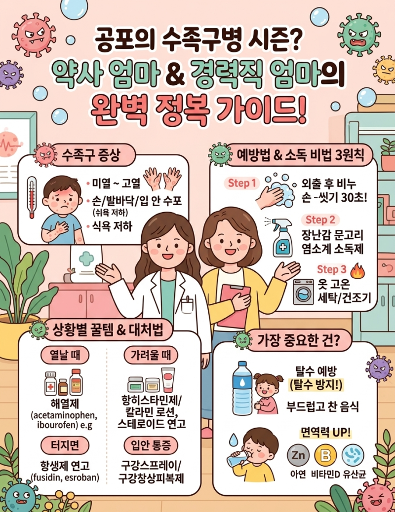 [육아필독] 공포의 수족구병 유행! 증상부터 약국 상비약, 완벽 대처법 총정리