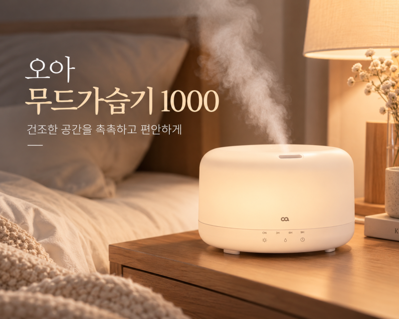 요즘 아침마다 목이 너무 건조해서 결국 샀어요, 오아 미니 가습기 솔직후기