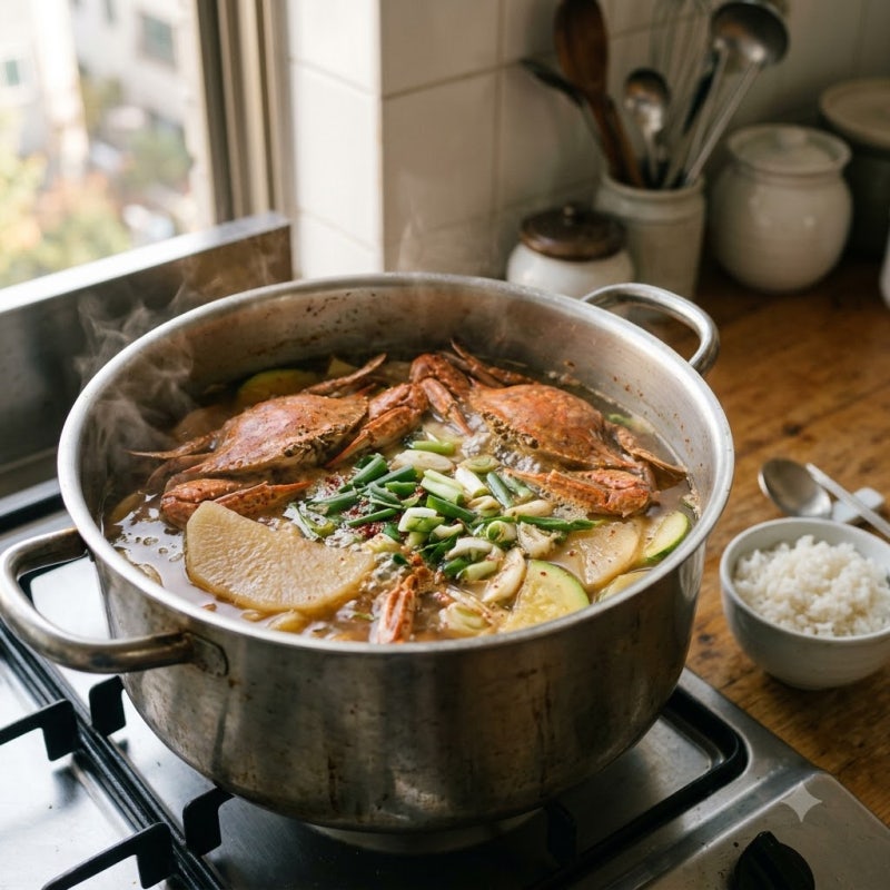 "직접 끓여보니 복지리 저리가라"...맑은 꽃게탕 레시피, 가족들 밥 두 공기 비운 사연