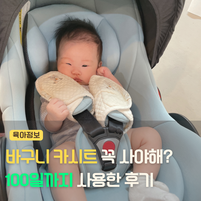 바구니 카시트 언제까지 사용할까? 실제 사용시기 100일까지 사용했어요