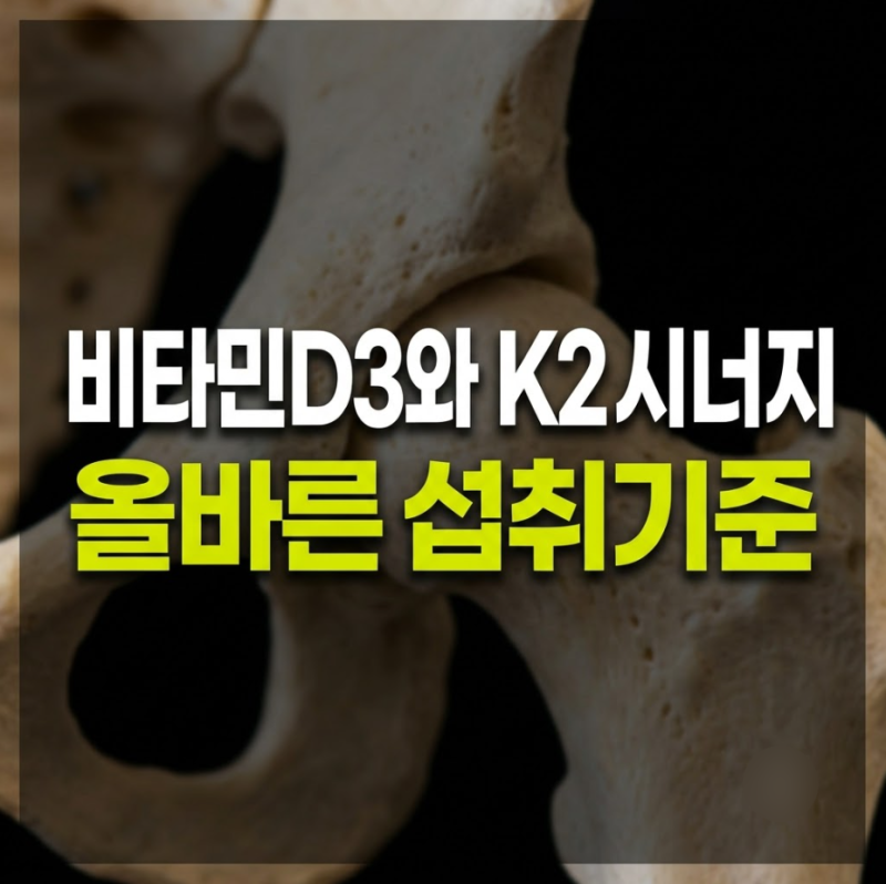 왜 의사들은 비타민D3 먹을 때 K2 성분을 같이 챙기라고 할까요?