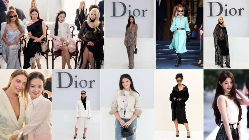디올 Dior 2027 S/S 여성복 패션쇼에 참석한 셀럽들!(리한나, 지수,미아 고스, 안야 테일러 조이, ....