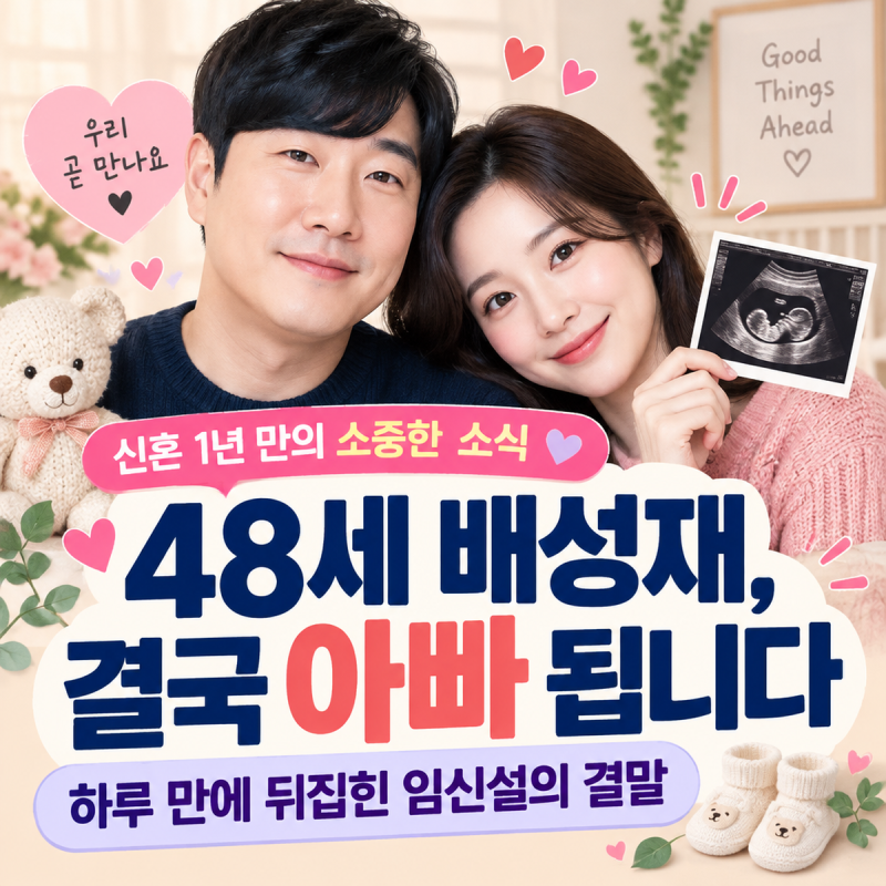 48세 배성재, 결국 아빠 됩니다…하루 만에 뒤집힌 임신설의 결말