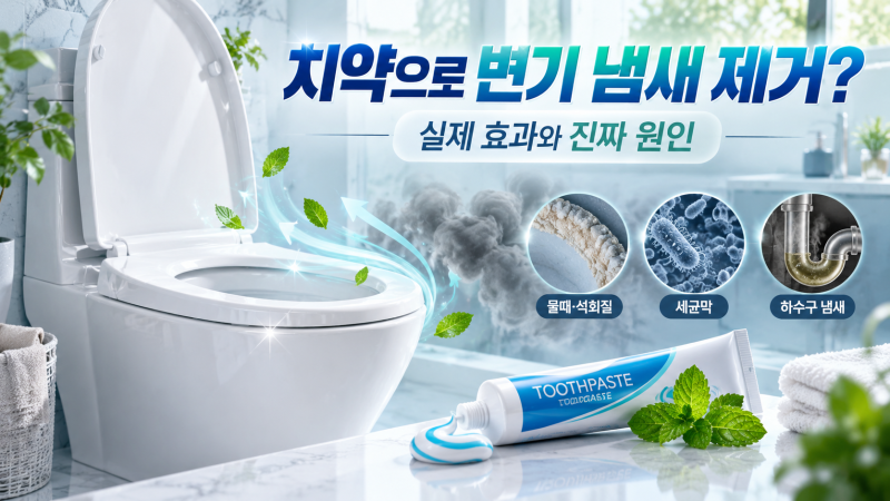치약으로 변기 악취를 없앨 수 있다? 실제 효과와 진짜 원인