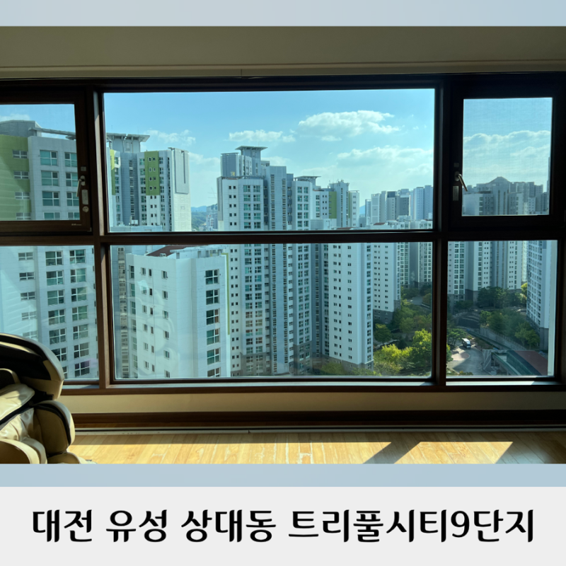 대전 유성구 상대동 트리풀시티9단지 아파트 유리창 청소 후기 (클린몽)