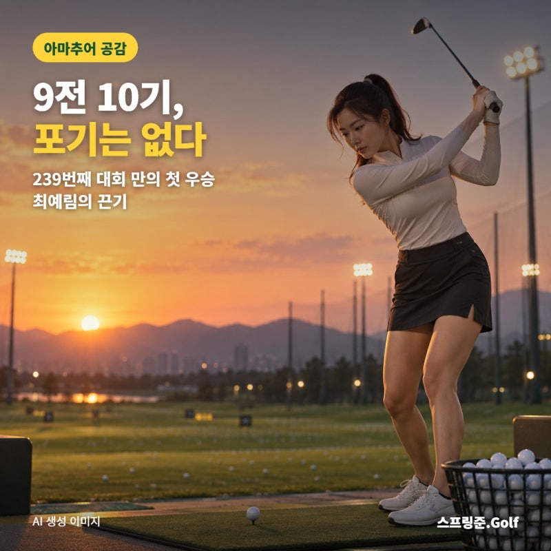 최예림 첫 우승 | 239번째 대회, 준우승 9번 끝에