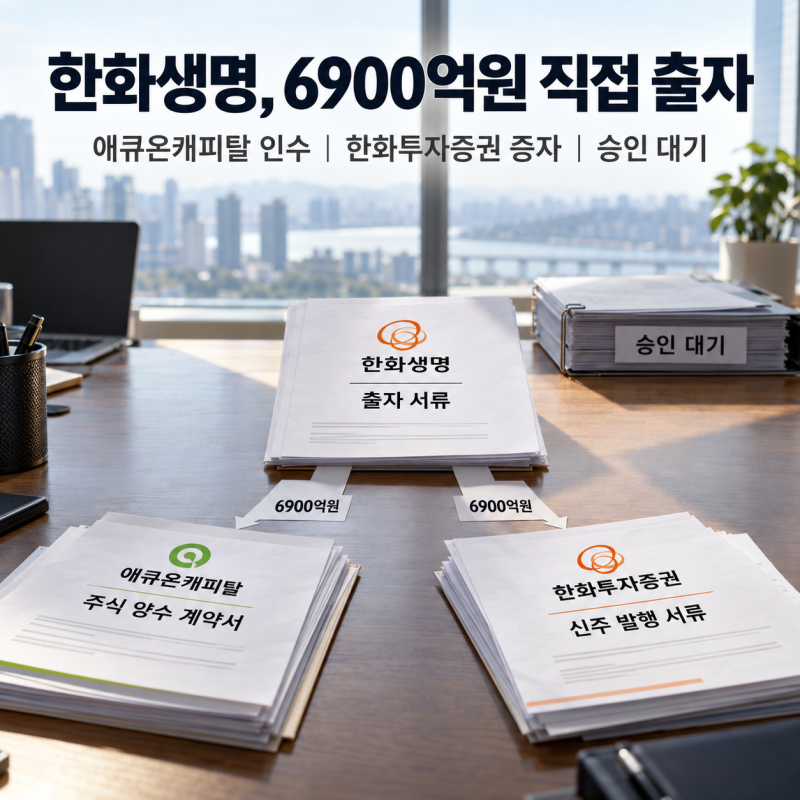 "한화생명이 직접 얼마 내?" 애큐온캐피탈 인수·한화투자증권 증자 출자액과 남은 승인