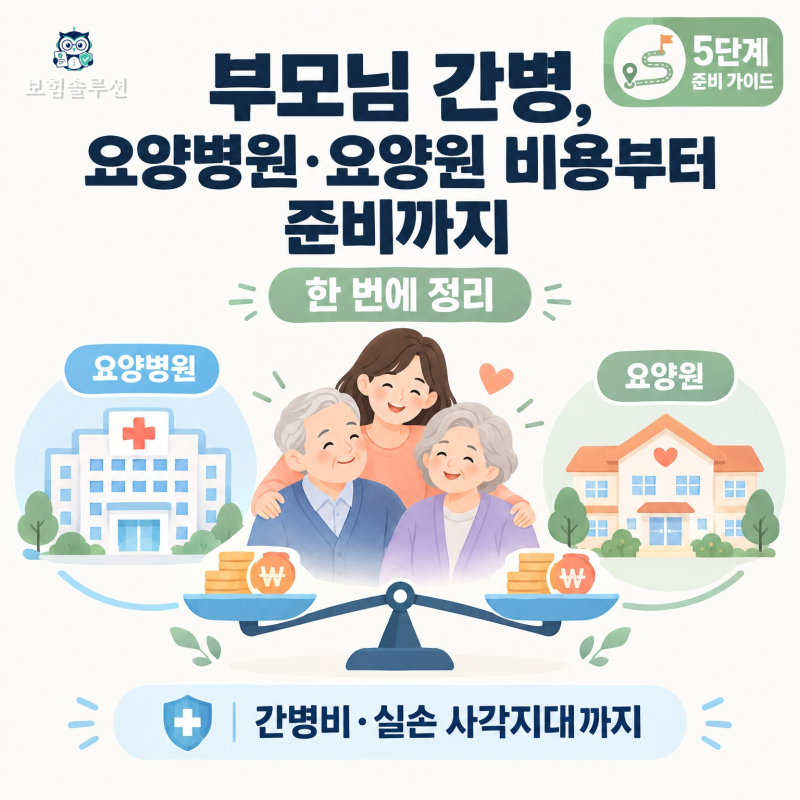 부모님 간병, 요양병원·요양원 비용부터 준비까지 한 번에 정리