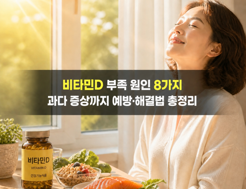 비타민D 부족 원인 8가지, 과다 증상까지 예방·해결법 총정리