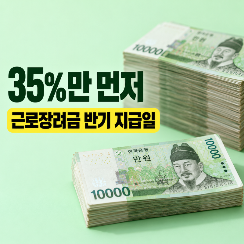 근로장려금 반기 지급일 12월 17일 예정, 왜 35%만 먼저 들어올까?