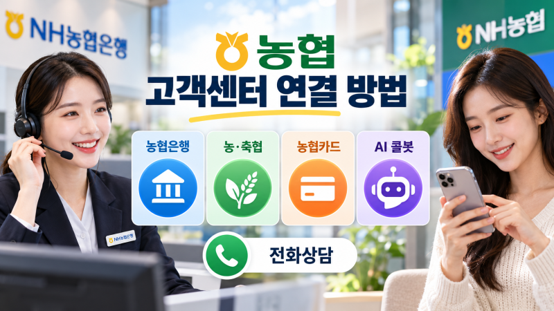 농협 고객센터 연결 방법은? 전화번호부터 비대면 민원 접수까지 정리