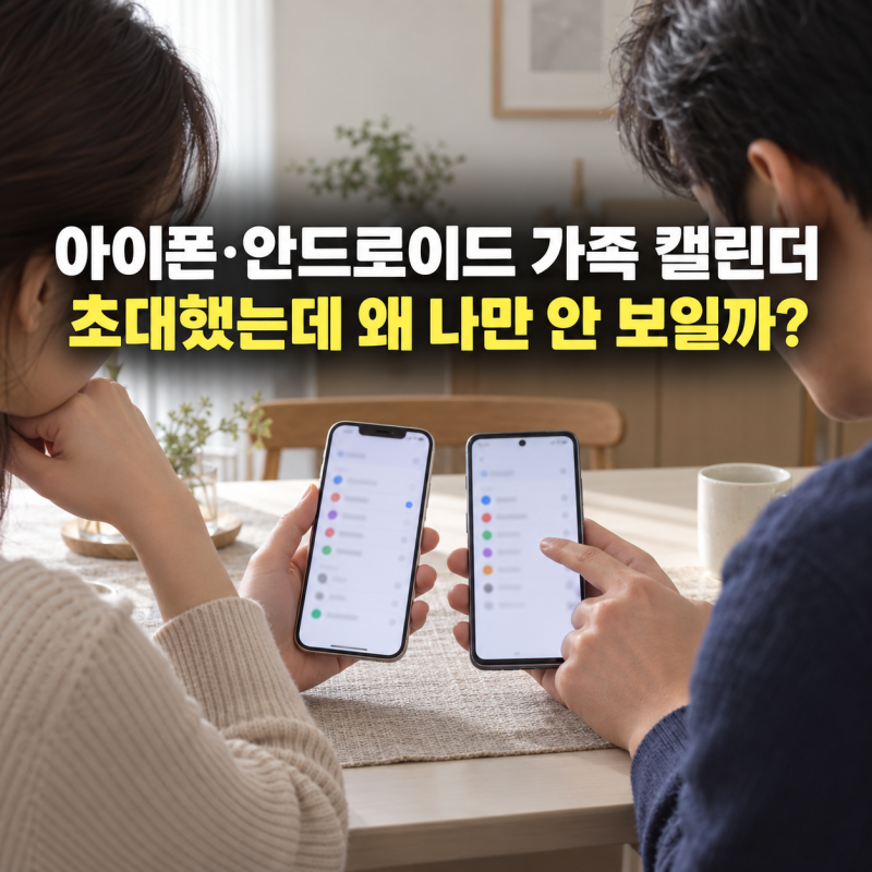 아이폰·안드로이드 가족 캘린더, 초대했는데 나만 안 보이는 이유