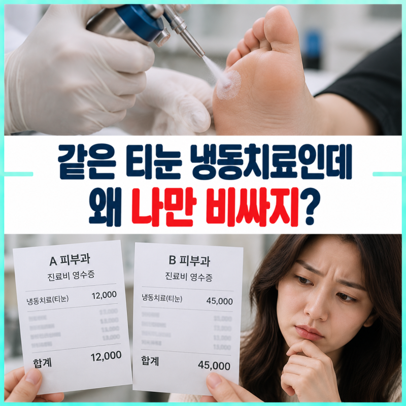티눈 냉동응고술 비용, 손·발 급여와 다른 부위 비급여는 왜 다를까?
