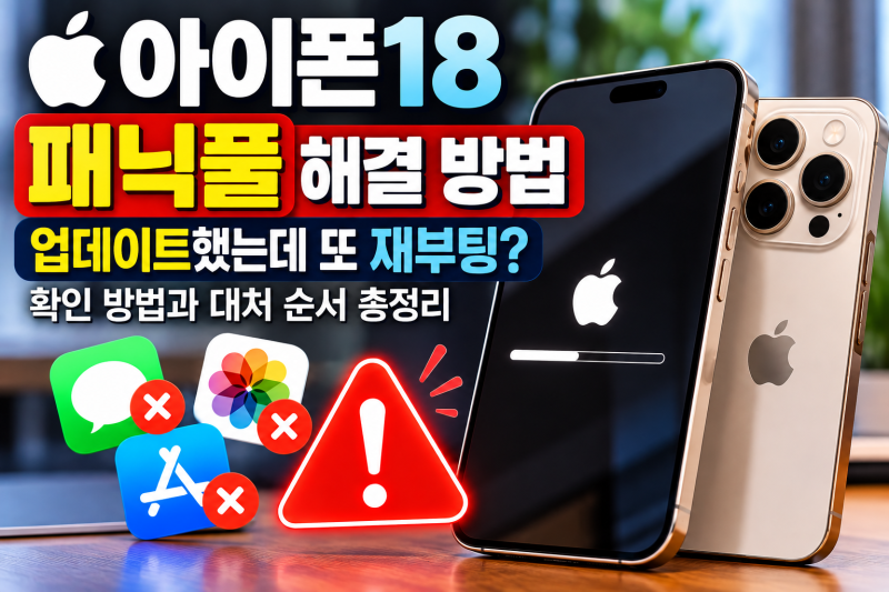 아이폰18 패닉풀 해결 방법, 업데이트 후에도 재부팅된다면 확인하세요