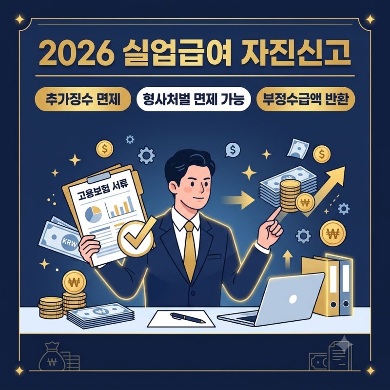 2026년 실업급여 부정수급 자진신고하면 어떻게 될까? - 자진신고 혜택 총정리