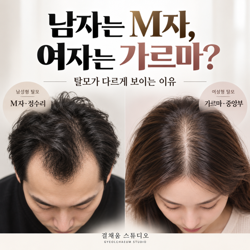 남자는 M자, 여자는 가르마? 탈모가 다르게 보이는 이유