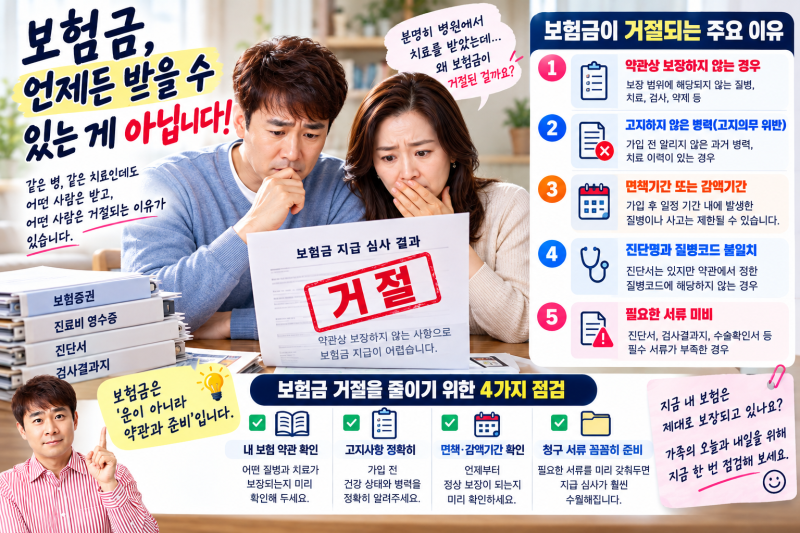 보험금 거절당하지 않으려면, 지금 이것을 확인하세요