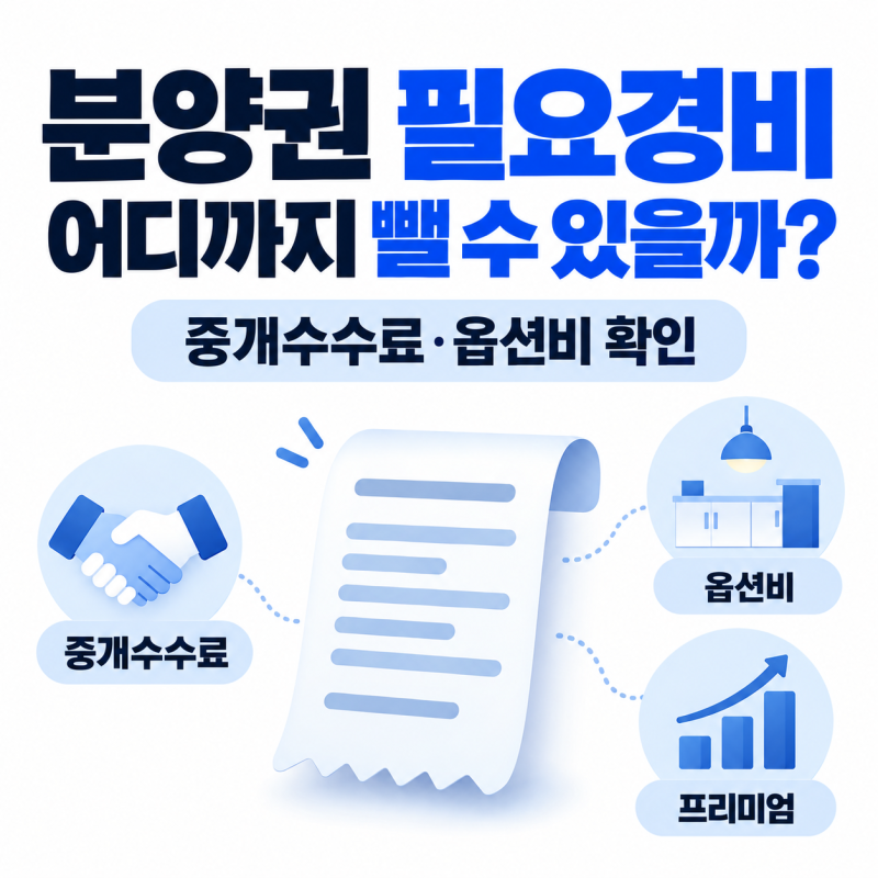 분양권 양도세 필요경비, 중개수수료·옵션비도 공제될까?