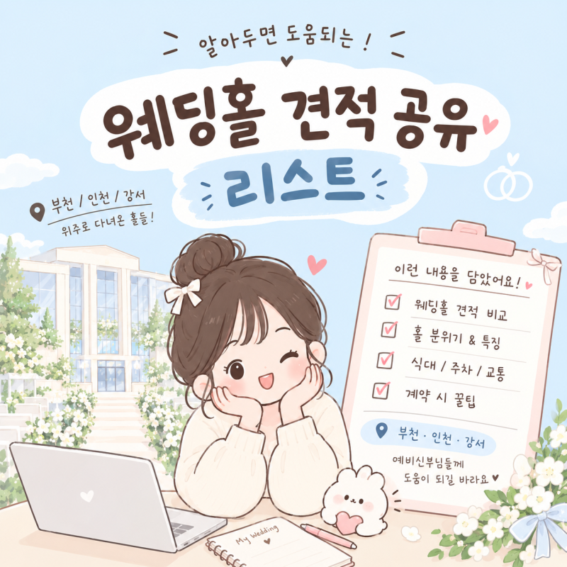 웨딩홀 견적 공유｜부천·인천·강서 웨딩홀 리스트