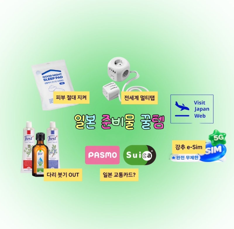 일본여행 준비물 완벽 리스트｜이심 추천부터 비짓재팬, 도쿄 교통까지