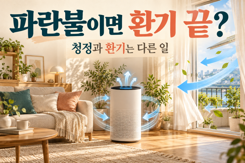 AI 공기청정기, 켜두면 환기 안 해도 될까? 파란불을 믿기 전에
