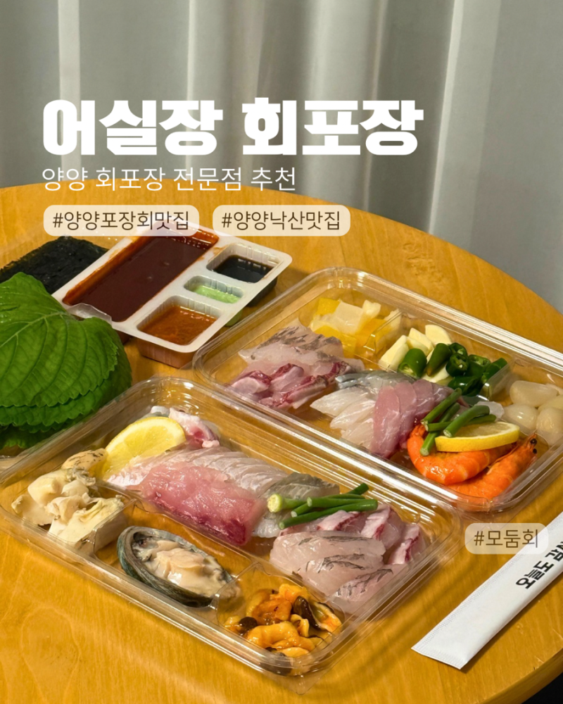양양 회포장 맛집 어실장 회포장, 숙소에서 즐긴 푸짐한 모둠회