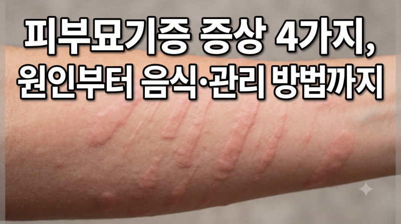 피부묘기증 증상 4가지, 원인부터 음식·관리 방법까지