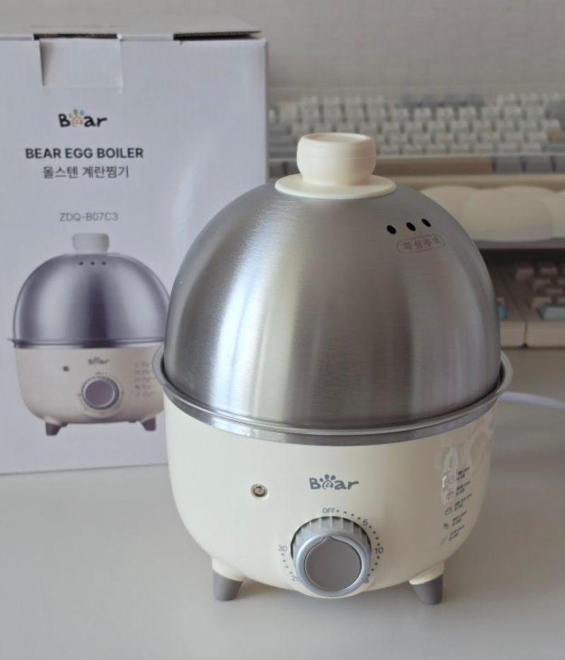 [내돈내산] "아이는 반숙, 남편은 완숙?" 2단 활용 가능한 베어 올스텐 계란찜기 내돈내산 솔....
