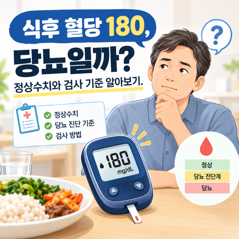 식후 혈당 180, 당뇨일까? 정상수치와 검사 기준 알아보기