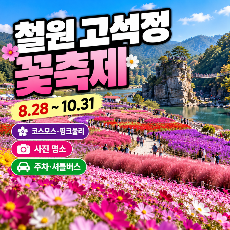 철원 고석정 꽃축제 지금 가기 좋을까? 꽃밭 개화·입장료·주차 총정리