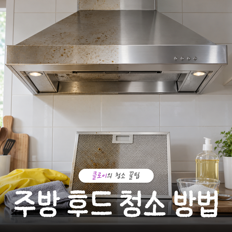 주방 후드 청소 끈적한 기름때 필터부터 본체까지 한 번에
