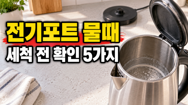 전기포트 하얀 물때, 구연산 넣기 전 확인할 세척 기준 5가지