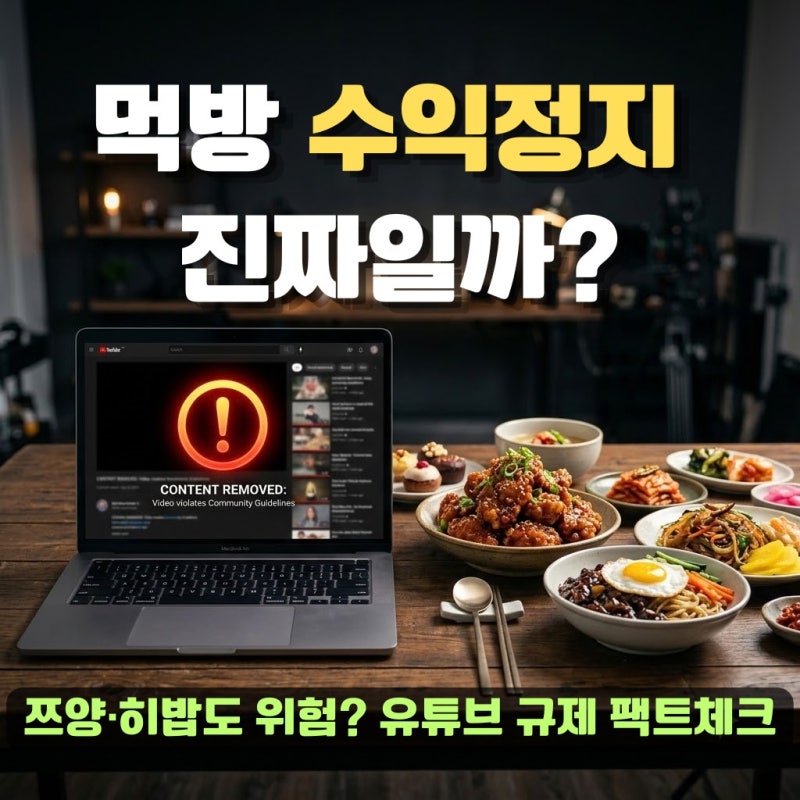 먹방 유튜버 수익창출 정지 진짜일까? 쯔양·히밥도 피할 수 없는 유튜브 섭식장애 규제의 진....