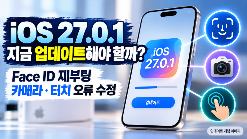 iOS 27.0.1 업데이트, 아이폰18 프로 재부팅·카메라·터치 오류 수정…지금 설치해야 할까?