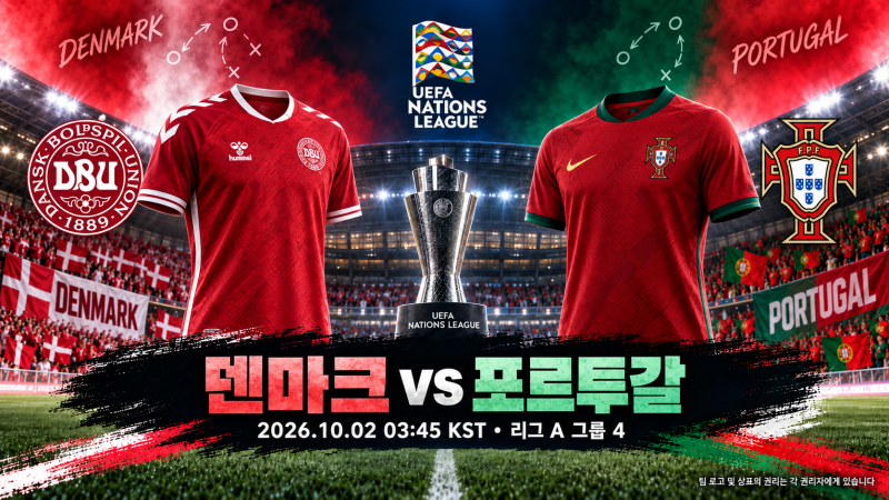 [UEFA 네이션스리그] [2026.10.02] A4 3차전 덴마크 vs 포르투갈 프리뷰: 측면 전환과 박스 침투