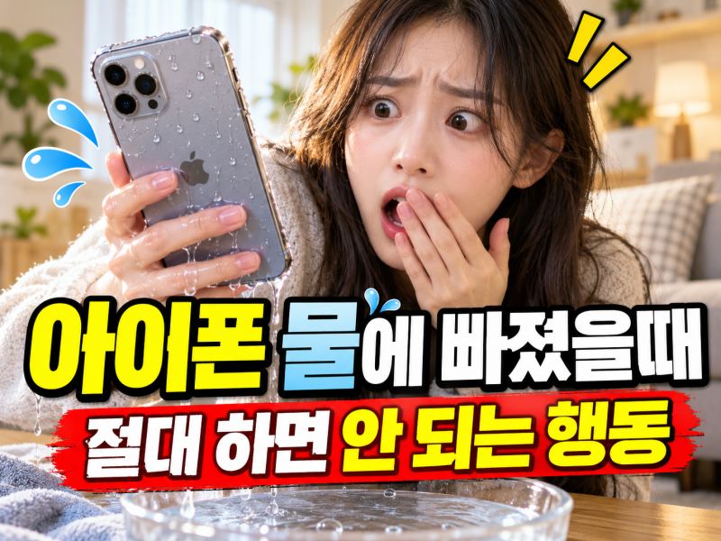 아이폰 물에 빠졌을때 절대 하지 말아야 할 행동, 바로 이렇게 하세요