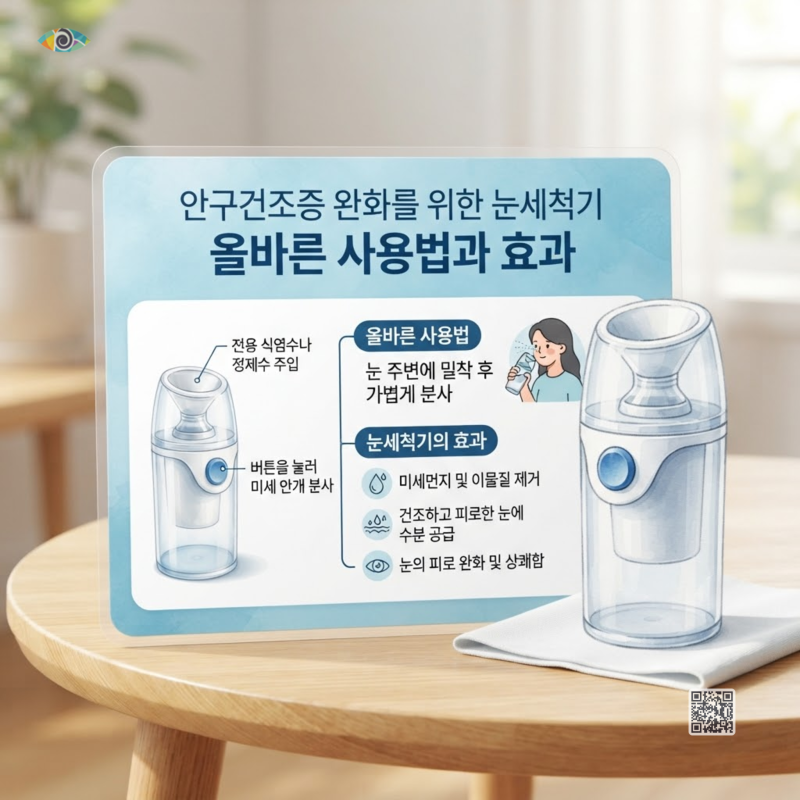 안구건조증 완화를 위한 눈세척기 올바른 사용법과 효과