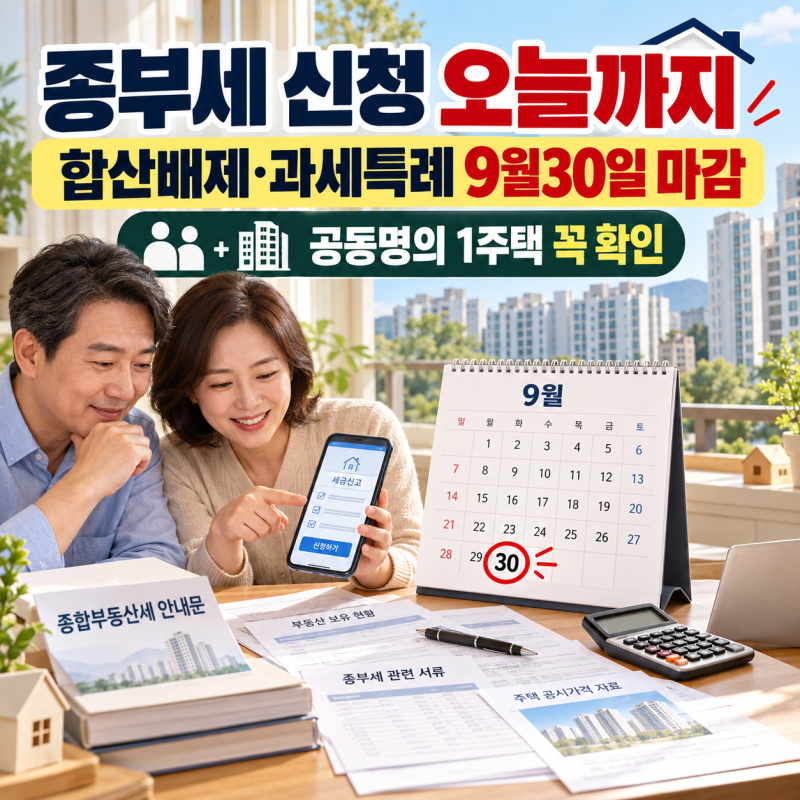 종부세 합산배제·과세특례 오늘까지｜공동명의 1주택 누가 신청해야 하나?