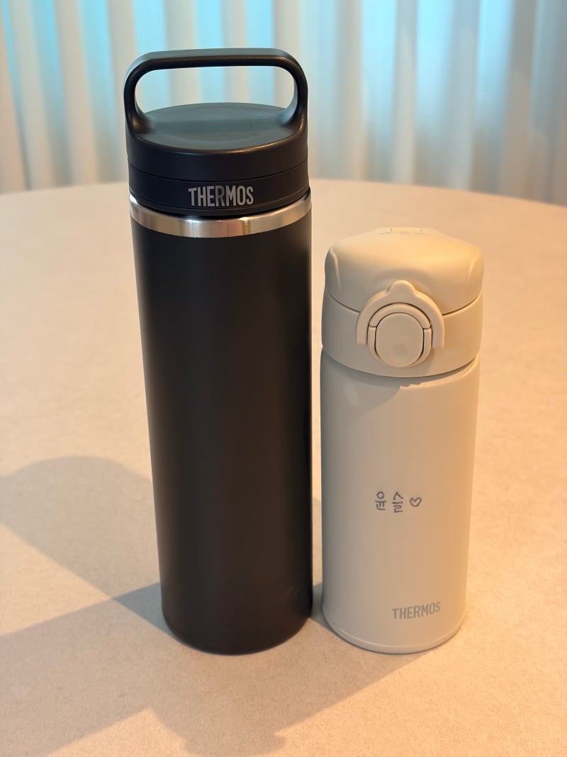 식기세척기 가능한 스텐 텀블러, 써모스 데일리 원터치 350ml, 캐리핸들 600ml, 1년 사용 후기
