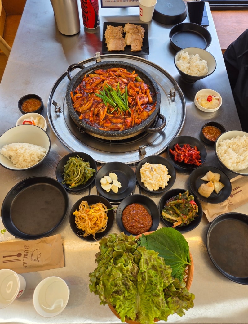 [병점 맛집] 해탄 화성병점점 점심특선 후기! 돌판오징어와 삼겹수육 조합이 매력적인 진안....